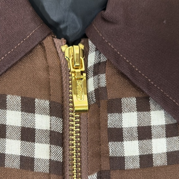Bogey Boys Big Check Brown Jacket Brown Men’s size M NWT - Picture 8 of 14